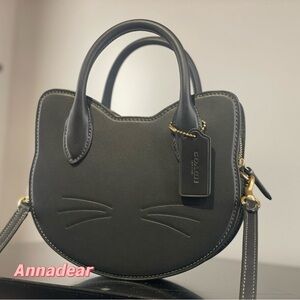 NWT Coach Black Cat Crossbody Halloween Bag CW615